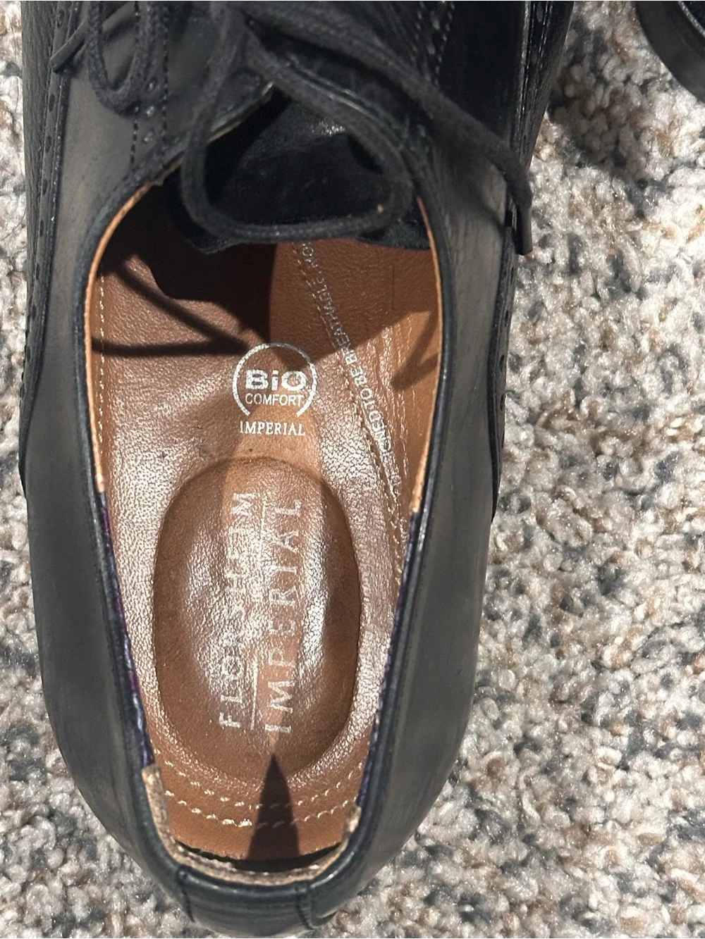Florsheim Black Leather Wingtip Lace-Up Dress Shoes